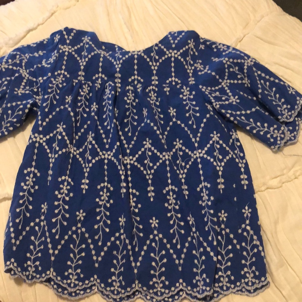 Blue & white floral shirt